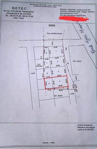1 lot et démi avec titre foncier global