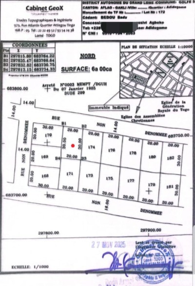 1 lot avec tampon otr à 200m derrière ramco