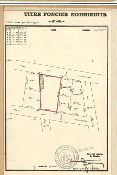 3 lots et démi collés cloturés avec titre foncier