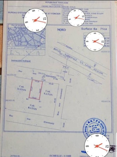 3/4 de lot avec plan visé