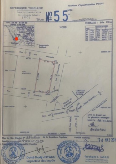 3 lots collés avec titre foncier proche ecole albert le grand