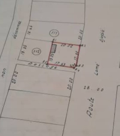 3/4 de lot avec titre foncier au bord du boulevard jean paul 2