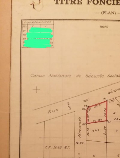 3/4 de lot avec titre foncier au bord du goudron