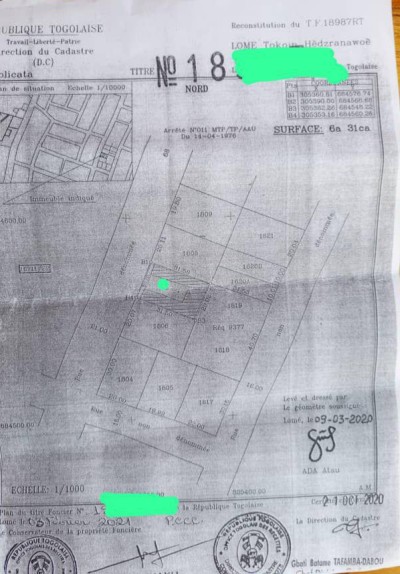 1 lot avec titre foncier tout proche école Ayasou