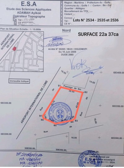 3 lots 3/4 collés avec tampon otr au bord du goudron