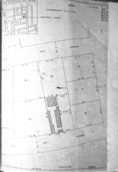 démi lot avec 3 tampons à 100m du goudron