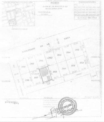 1 lot avec titre foncier à 80m des pavés