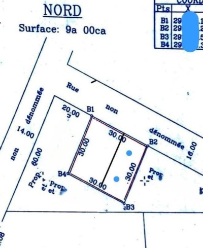 démi lot avec tampon otr à 80m du goudron