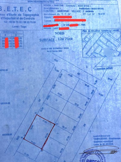 démi lot cloturé avec tampon otr à 400m du goudron
