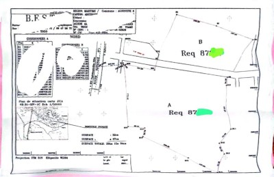40 lots collés avec titre  en cours à 500m du goudron