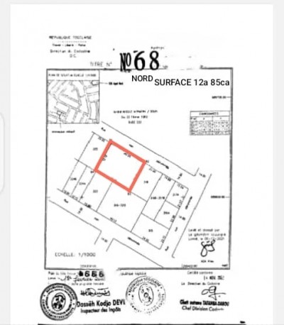 2 lots collés cloturés avec titre foncier