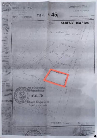 2 lots collés cloturés avec titre foncier