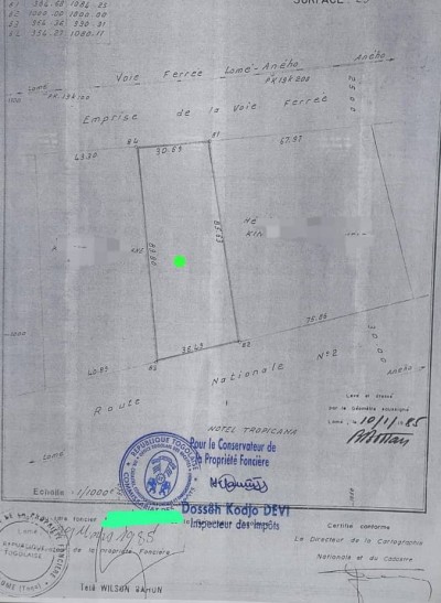 6 lots collés avec titre foncier au bord du goudron n2