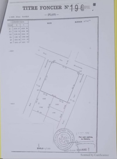 6 lots collés cloturés avec titre foncier