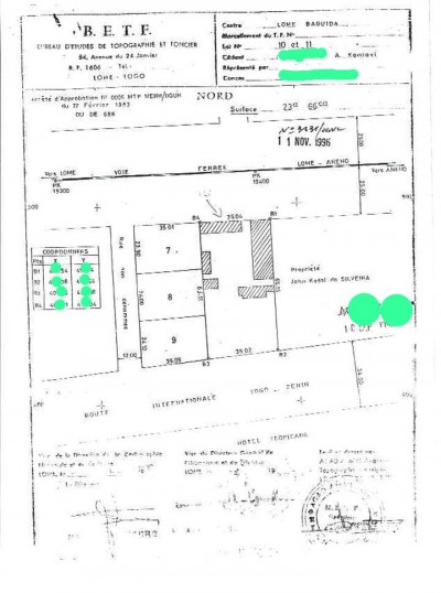 4 lots collés avec titre foncier au bord du goudron n2