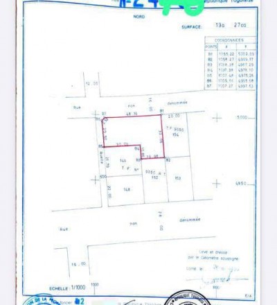 1 lot et démi avec titre foncier à 50m des pavés