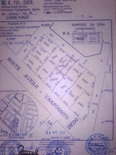 démi lot cloturé avec 3 tampons