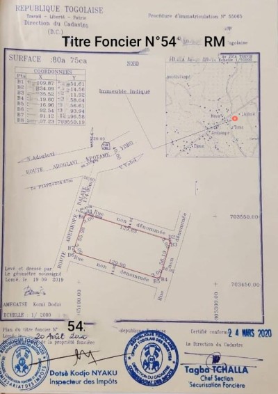 13 lots collés avec titre foncier