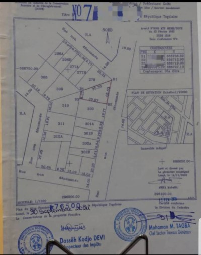 1 lot cloturé avec titre foncier