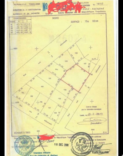 1 lot cloturé avec titre foncier