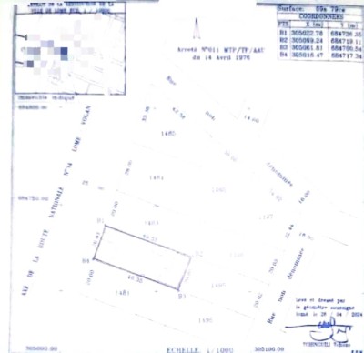 1 lot et démi cloturé avec titre foncier face hopital de kégué