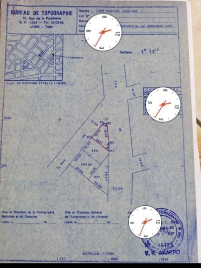 démi lot avec plan visé  derrière la cité boad