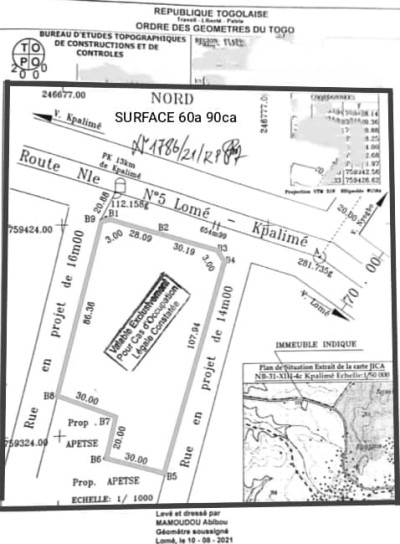 10 lots collés avec titre foncier au centre ville