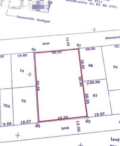 4 lots collés avec titre foncier coté plage