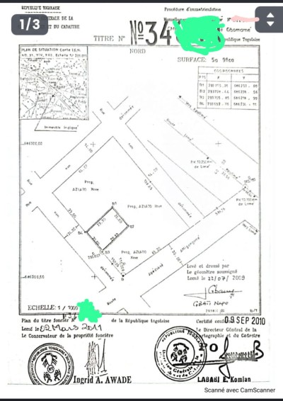 1 lot avec titre foncier à 400m du goudron