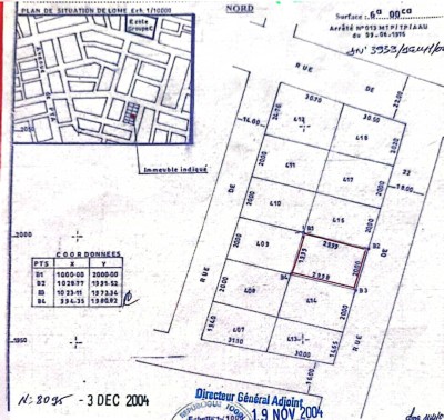 1 lot cloturé avec titre foncier an cours + vieille maison