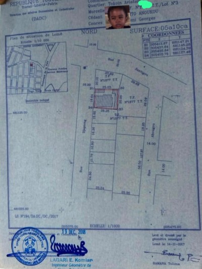 1 lot avec titre foncier global à 50m du goudron