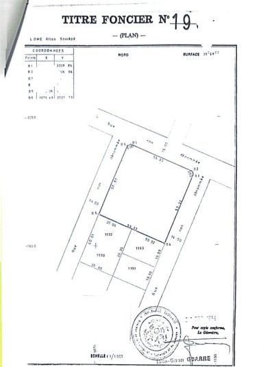 6 lots collés cloturés avec titre foncier