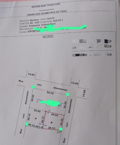 4 lots collés avec titre foncier