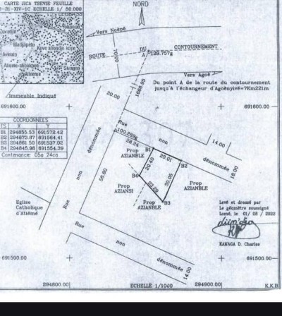 1 lot cloturé avec titre foncier