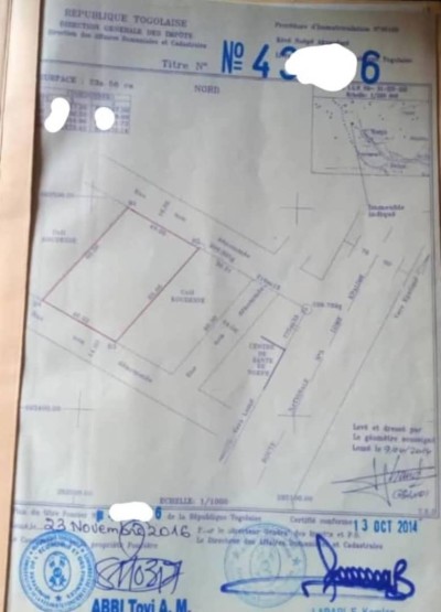 4 lots collés avec titre foncier à 300m du goudron