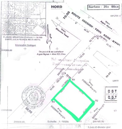 3 lots 1/3 cloturés avec titre foncier en cours