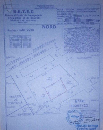 2 lots collés avec titre foncier global