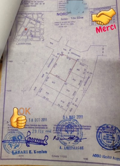 2 lots collés avec plan visé à 50m du goudron