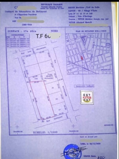 3 lots collés avec titre foncier
