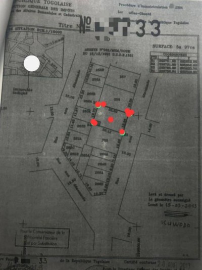 1 lot cloturé avec titre foncier