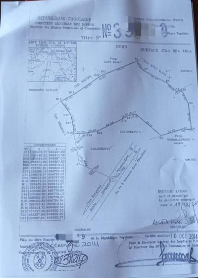 3 hectares lotis ( 35 lots ) avec titre foncier