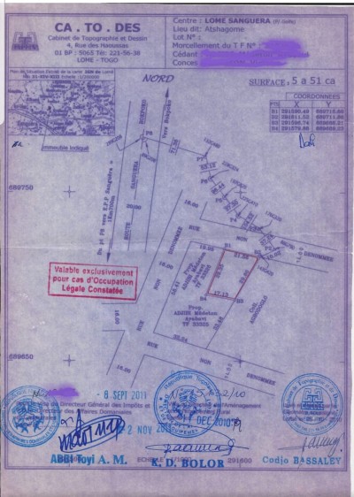 1 lot cloturé avec titre foncier