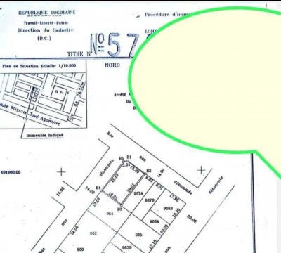 1 lot avec titre foncier à 100m du goudron