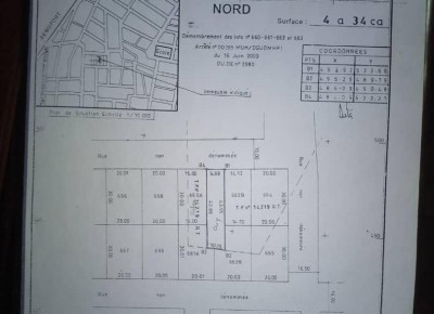 3/4 de lot avec titre foncier global à 350m du goudron