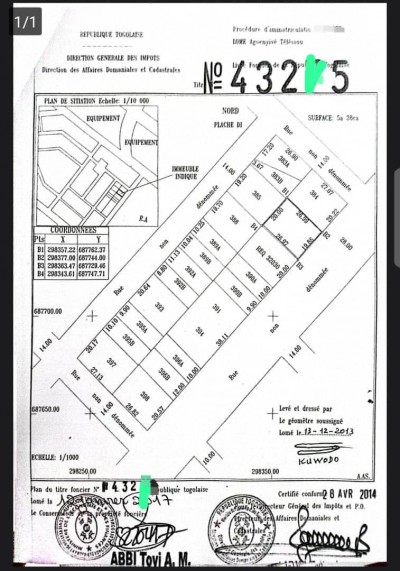 1 lot cloturé avec titre foncier + un grand entrepot
