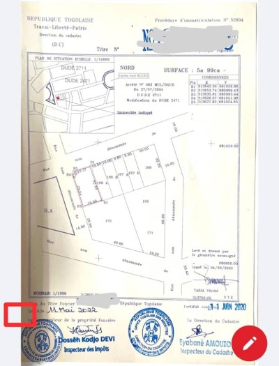 1 lot cloturé avec titre foncier coté plage proche du centre aéré