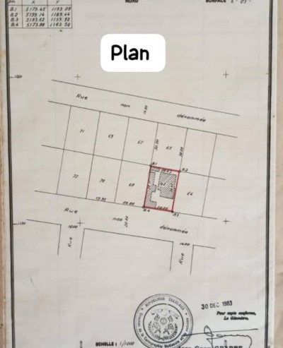 1 lot cloturé  avec titre foncier non loin anti-gang